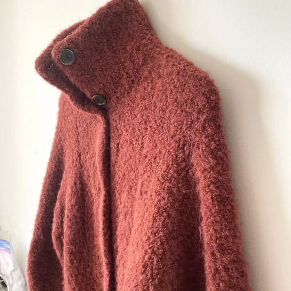 Aritzia Wilfred Karlis Oversized Alpaca Cardigan Sweater Red Brown Size XS - Picture 8 of 12